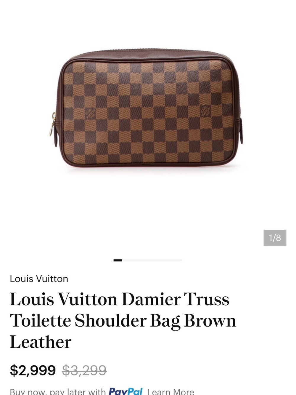 Louis Vuitton Cosmetic Make up Clutch Bag Damier Ebene - Picture 12 of 16